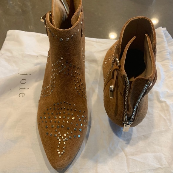 Joie Bickson suede studded booties 6.5 - Picture 2 of 3